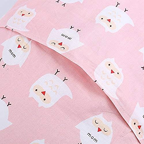 UOMNY Kids Pink White Owl Pillowcases 2 Pack