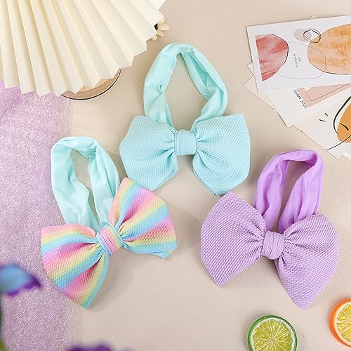 ONENINEDREAM 6 Large Tied Bow Baby Headbands