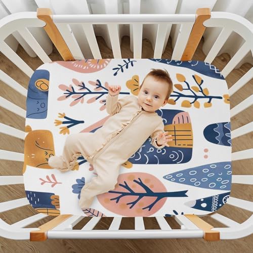 Wajiw Forest Animals Crib Sheets Soft Breathable Fitted Standard Size