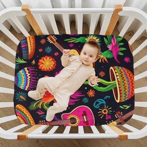 Wajiw Crib Sheets Soft Breathable Fitted for Standard Mattresses