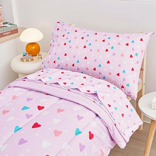 Viviland Purple Heart Toddler Bedding Set 1