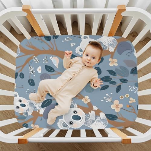 Wajiw Crib Sheets Soft Breathable Fitted for Standard and Toddler Mattresses