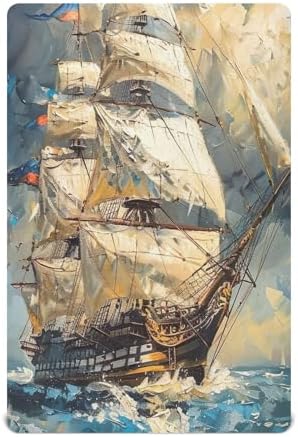 Wajiw Sailing Ship Crib Sheets for Girls and Boys