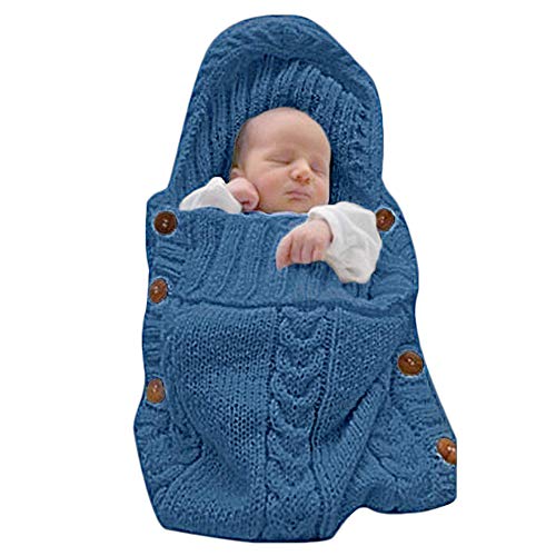 XMWEALTHY Dark Blue Baby Swaddle Blanket Wrap 0-6 Month