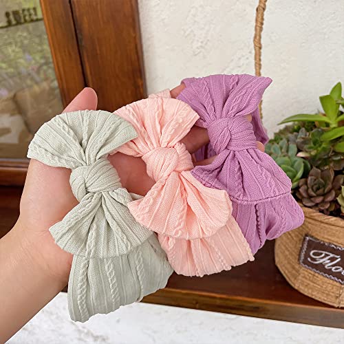 Jralon 12PCS Soft Nylon Headbands for Baby Girls