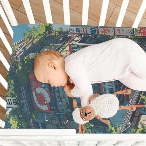 Wajiw Crib Sheets Soft Breathable Fitted for Standard Crib and Toddler Mattresses