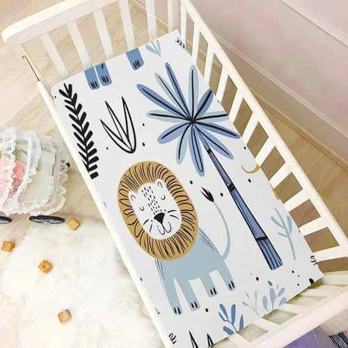 Wajiw Cute Animals Crib Sheet Set for Standard Size Mattress