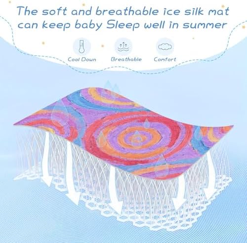 Bohemian Cooling Waterproof Mattress Pad 28x52 for Baby Toddler