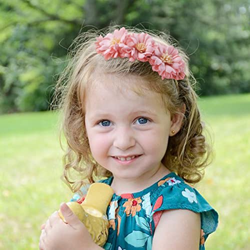 Baby Girl Headbands with Flowers and Rhinestones 6pcs Set