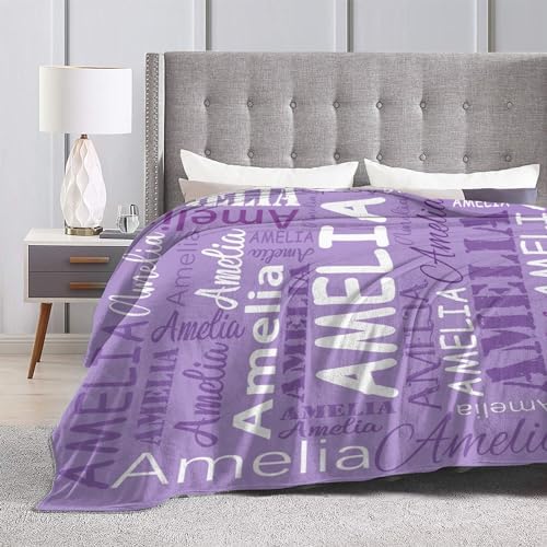 Custom Baby Blanket with Name for Kids Girls Boys