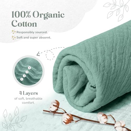 Mikito Organic Cotton Baby Muslin Lovey Bunny