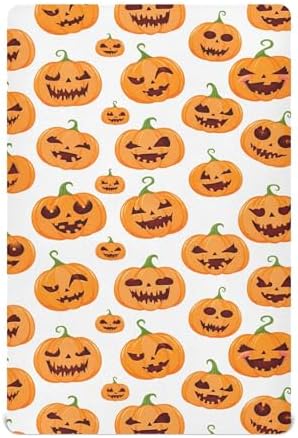 Qilmy Halloween Pumpkins Fitted Crib Sheet for Kids 1