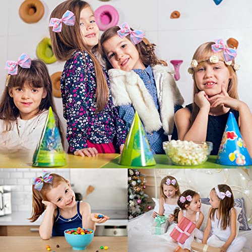 Eyegla 5 Inch Hair Bows for Girls Pack of 12