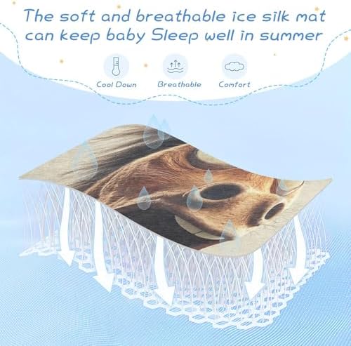 Cooling Funny Horse Design Baby Mattress Pad Protector 28x52 Reusable