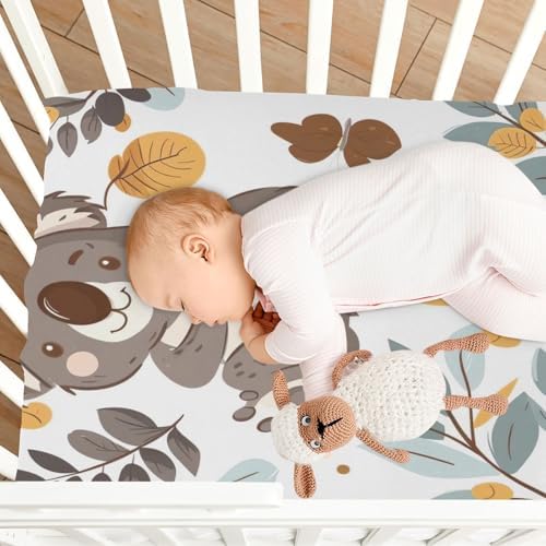 Wajiw Koala Crib Sheets Soft Breathable Fitted Set