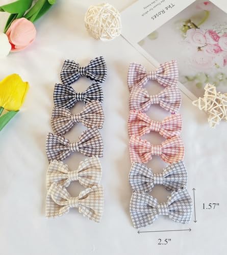 Hjiaruiky 12PCS Multicolor Baby Hair Bows Clips