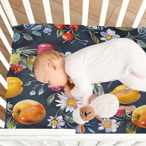 Wajiw Fruits Crib Sheets for Girls Boys 28x52In