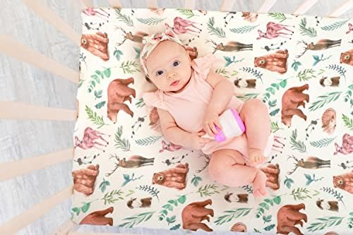 4-Pack N Play Sheets Woodland Forest Animals Neutral Unisex