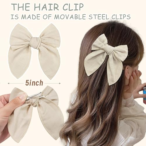 JOYOYO Fable Girls Hair Bows Cotton Linen Alligator Clips
