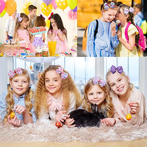Eyegla 5 Inch Hair Bows for Girls Pack of 12