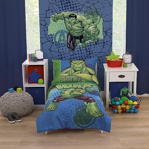 Marvel The Incredible Hulk 4 Piece Toddler Bed Set