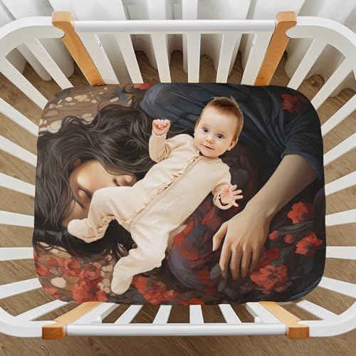 Wajiw Crib Sheets Soft Breathable Fitted 28x52In for Standard Crib Mattresses