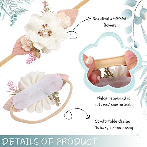 Baby Girl Headband with Elastic Bow - Pack of 3