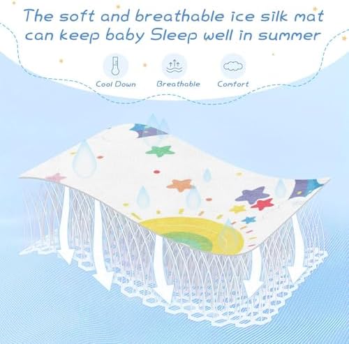 Pure White Cooling Baby Bassinet Mattress 28x52 Inch