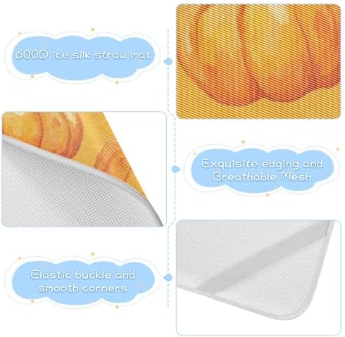 Orange Pumpkin Cooling Baby Mattress Cover 28x52