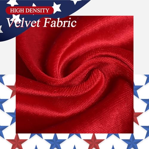 YanJie 4th of July Red Velvet Headband for Baby Girls