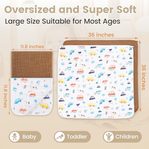 Fmebaby Muslin Bath Towel Set 4pcs Pink Elephant 1