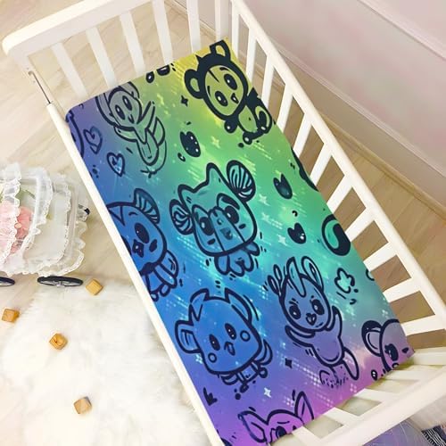 Wajiw Cute Animal Crib Sheets for Girls and Boys