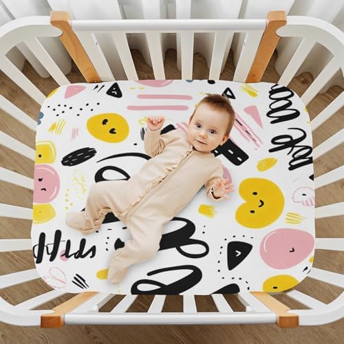 Wajiw Crib Sheets for Girls and Boys Soft Breathable Fitted 1