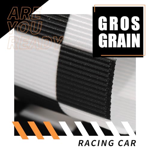 Racing Checkered Black and White Baby Bow Hair Accessory