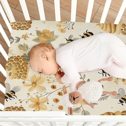 Wajiw Crib Sheets Soft Breathable Fitted for Standard Toddler Mattress