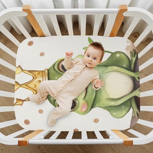 Wajiw Frog Crib Sheets for Girls and Boys