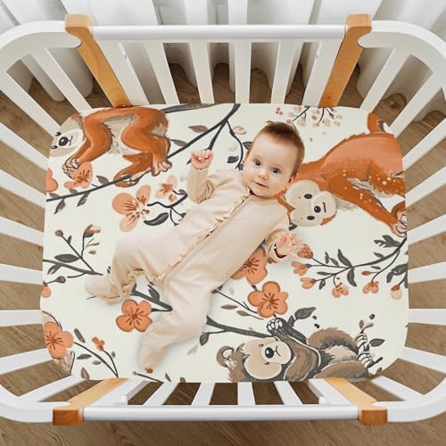Wajiw Forest Animals Crib Sheets for Girls and Boys 28x52In