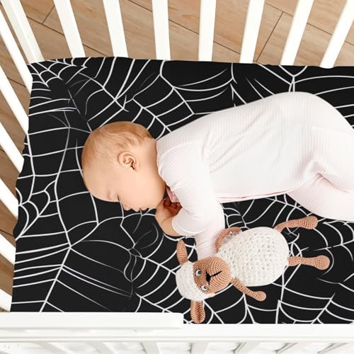 Wajiw Spider Web Crib Sheets Soft Breathable Fitted 1