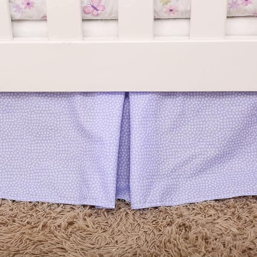 4 Piece Pink Butterfly Crib Bedding Set with Flowers
