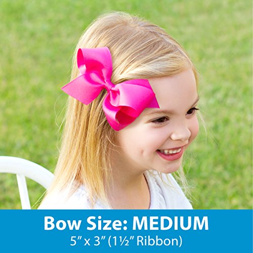 Wee Ones Medium Girls Hair Bow with Clip Racket