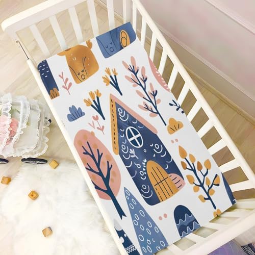 Wajiw Forest Animals Crib Sheets Soft Breathable Fitted Standard Size