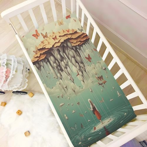 Wajiw Fairy Tale Crib Sheets for Girls and Boys 28x52In