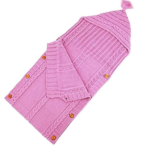 XMWEALTHY Soft Hooded Swaddle Blanket for Newborns 0-6 Months Pink
