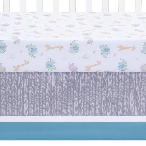 Sammy Lou Safari Babies 4-Piece Crib Bedding Set