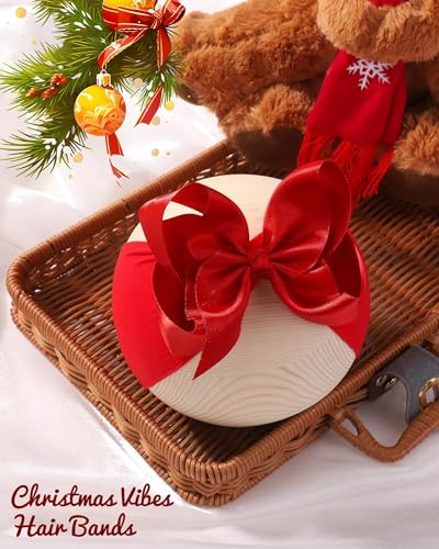 3PCS Baby Bows Christmas Headbands for Baby Girls