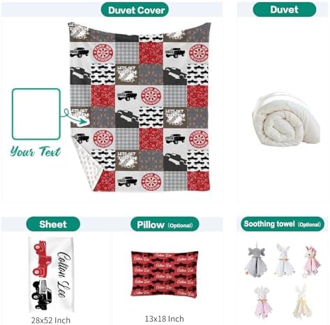 Duckbe Custom Toddler Bedding Set Race Car 3 Piece