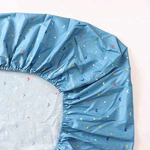 100 Cotton Crib Bedding Set Navy 3 Pcs