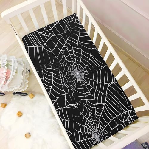 Wajiw Spider Web Crib Sheets Soft Breathable Fitted 1
