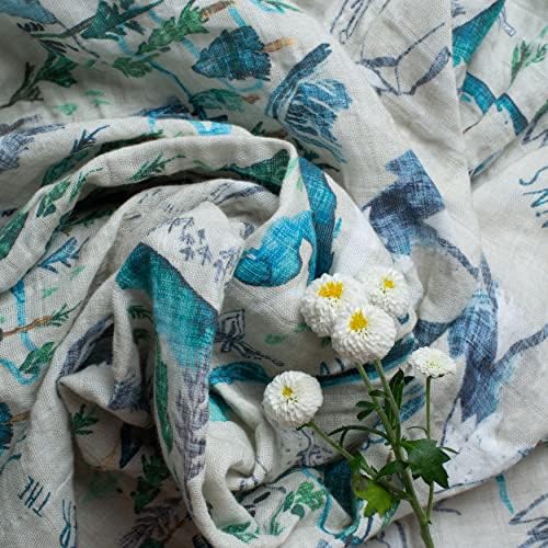 Miaoberry Organic Muslin Swaddle Blanket with Hat and Wooden Newborn Sign