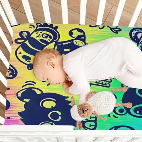 Wajiw Cute Animals Crib Sheet for Girls Boys